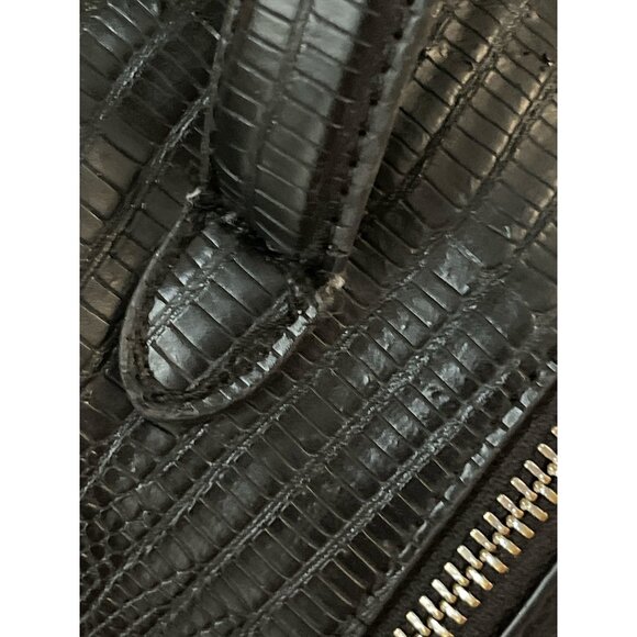 Simply Vera Vera Wang Black Faux Leather Mini Backpack – Textured Trim – Modern - Picture 11 of 11